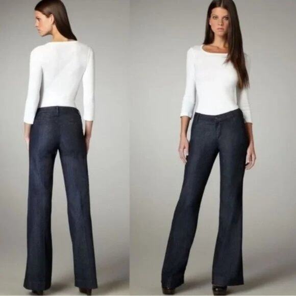 NWOT Hudson Marisa Midrise Flare Jeans Dark Blue Wash "Broadway" Size 27 - Picture 1 of 2